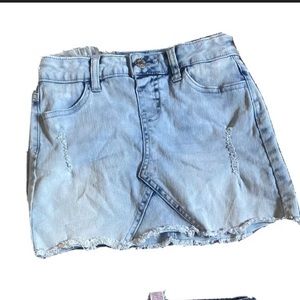 Justice sz 8 girls. Lot of 2 denim skirts